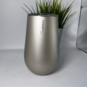 Rabbit Stainless Steel Wine Travel Tumbler Silver 12‎ Fl. Oz.